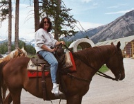 ba 023  Carol returning from the trail ride  &#169; 2017 All Rights Reserved