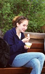 ba 122  Michelle eating ice cream in Banff  &#169; 2017 All Rights Reserved