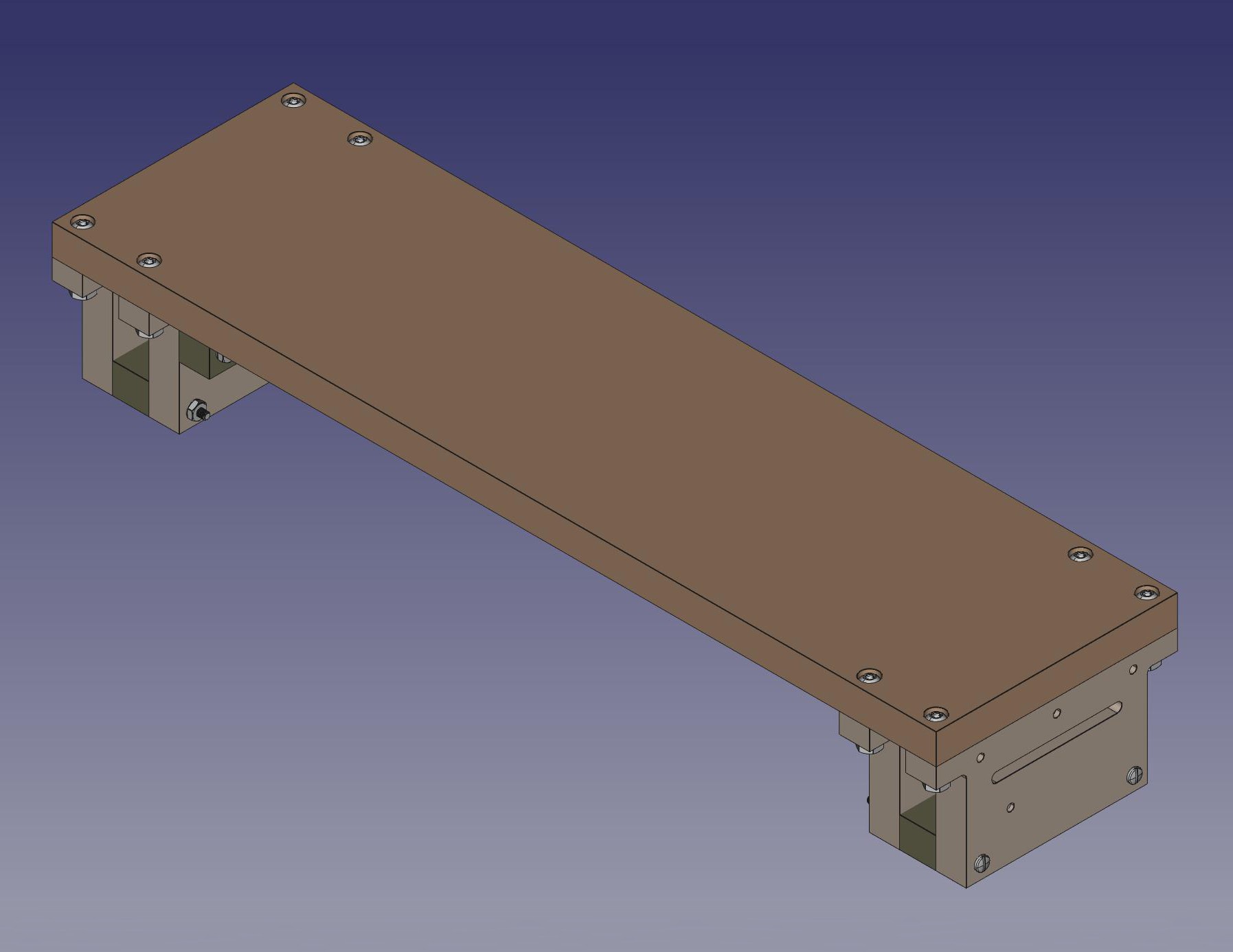 FreeCAD model of xstage