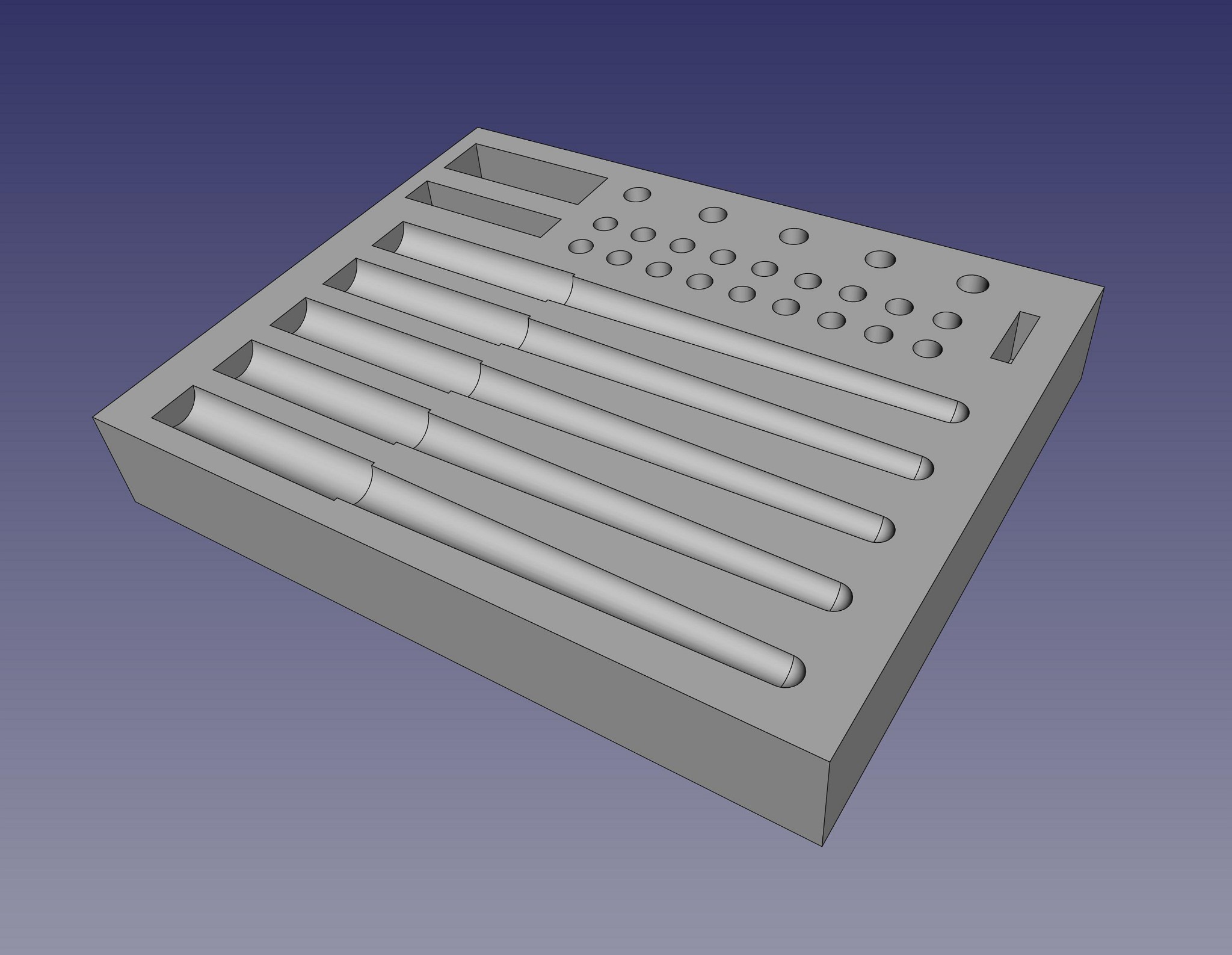 Pilot Parallel Pen Storage FreeCAD Design